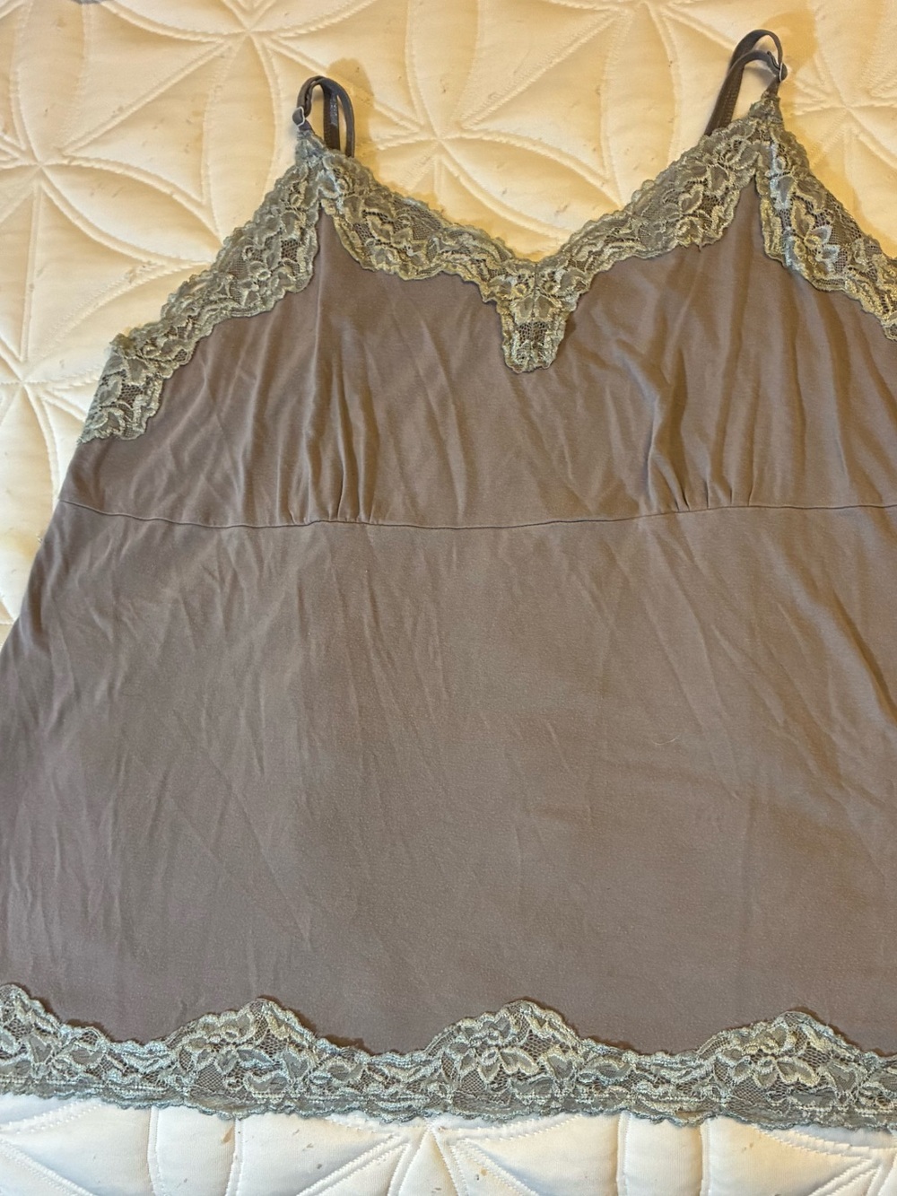Lane Bryant Women’s Lace-Trim Cami Slip — Gray size 22/24,